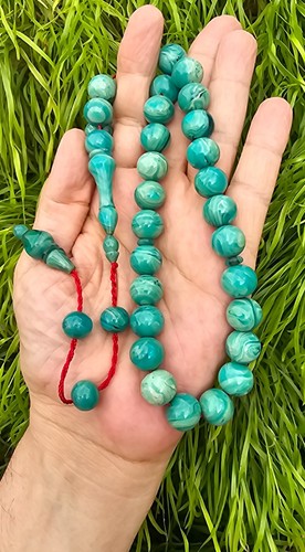 Amber bakelite islamic prayer - amber,