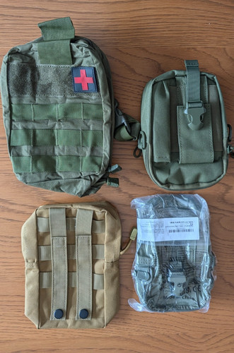 Four tactical molle pouches - tactical,