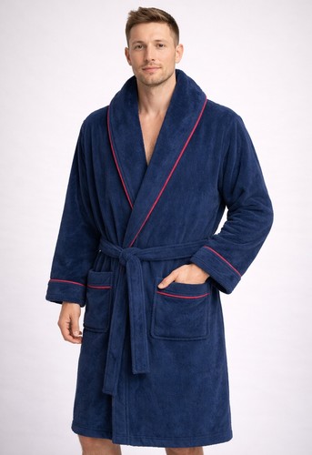 Velour signature bathrobe - velour,