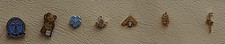 Lot of 7 Masonic Lapel Pin Badges - Collectors Items - Different Orders
