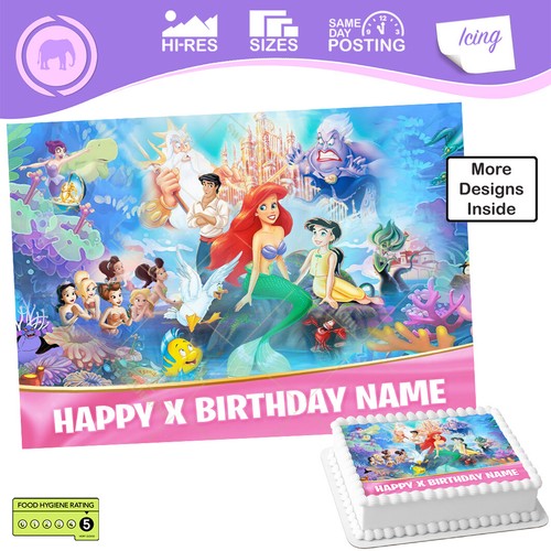 Little mermaid cake topper - little,