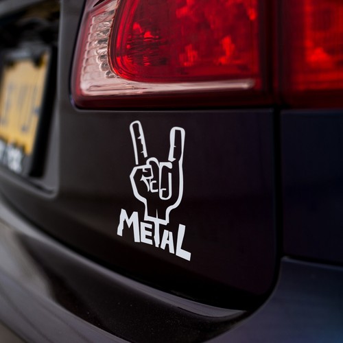 Metal hand rock - hand, n