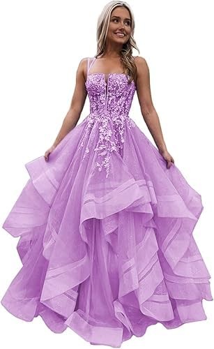 Teens long tulle prom - tulle, gown