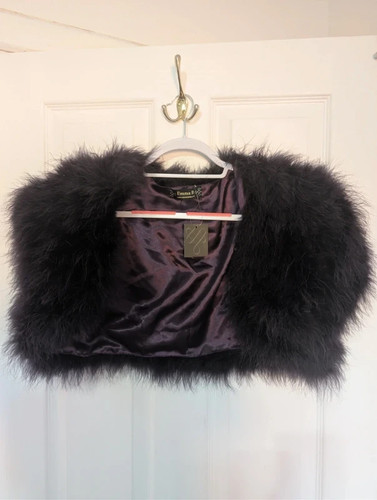 Emma glamorous faux feather - glamorous,