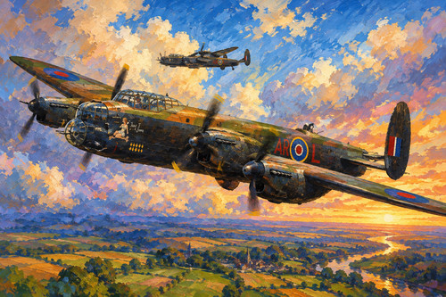 Lancaster bomber aircraft ww2 - lancaster,