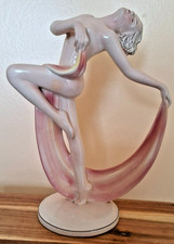 Art Deco Figurine of Nude with drape model 2423 by Hertwig Of Katzhutte