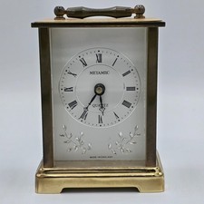 Metamec Brass Carriage Mantel Clock Quartz – Vintage, Faulty, Made in England