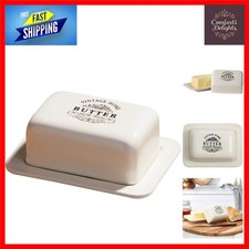 Elegant Cream Ceramic Butter
