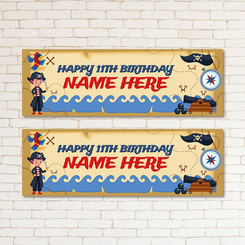 Pirate personalised banner - personalised,