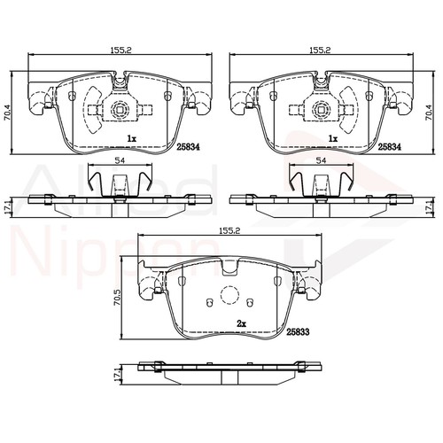 Brake pads set for citroen - pads,