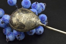 Antique IMPERIAL russian 84 SILVER TEASPOON Faberge design handmade vtg jewelry