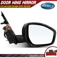 Electric Wing Mirror Drivers Side for Land Rover Discovery Sport 15-23 Heated