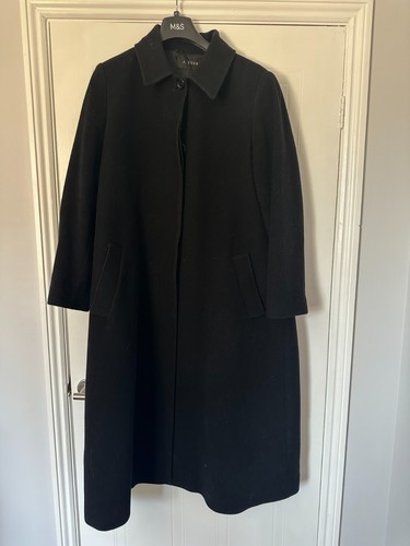 Jaeger black long trench coat - jaeger,