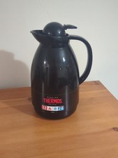 Thermos Patio Insulated Glass Tea Coffee Water Jug Carafe 1 Litre - Black