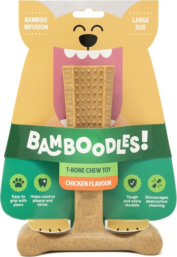 Bamboodles bone dog chew - dog,