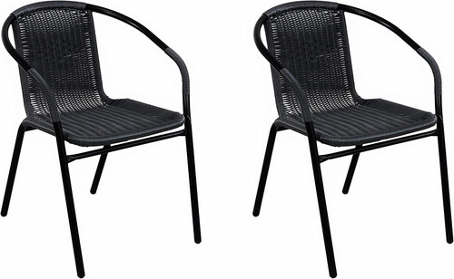 Set black rattan - 2,