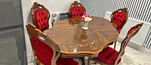 Oval medium wood dining table - oval,