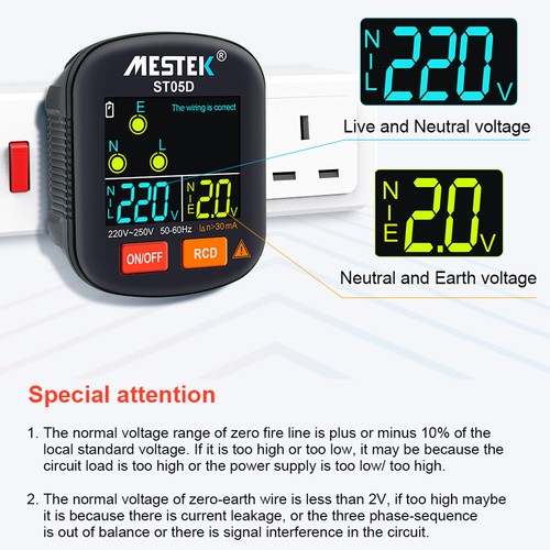Socket tester rcd voltage - tester,