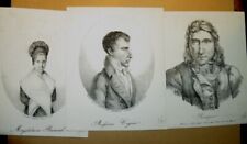 Jean-P. SUDRE 3 LITHOS PORTRAITS AFFAIRE FUALDES CRIMINOLOGIE AVEYRON ALBI 1818