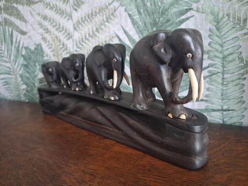 Vintage ebony wood and ivory - ,