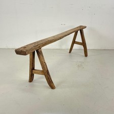 OLD RUSTIC ANTIQUE VINTAGE WOODEN LONG PIG BENCH PB437
