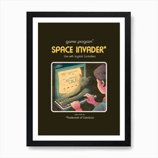 Space Invader Art Print Framed Wall Art Poster Canvas Print Picture