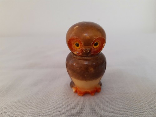 Miniature owl figurine - owl,