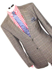 MENS LUXURY CROMBIE & ESTD 1805-MADE  LONDON  TAILOR- GREY  SUIT 40REG W34 XL30