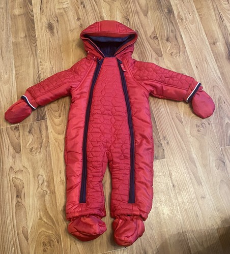 Baby months red snowsuit - red,