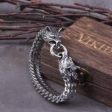 Viking Wolf Head Chain