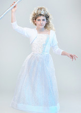 Girls The White Witch Style Narnia Costume Childrens Size INCLUDES DRESS ONLY