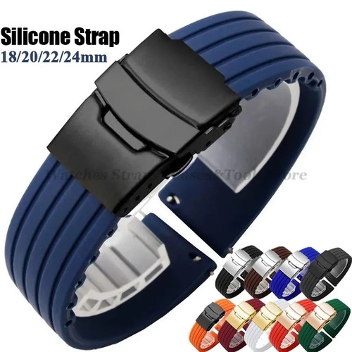 Silicone rubber watch strap - watch,
