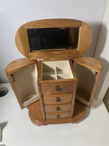 Vintage large wooden - wooden, jewellery