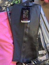 Full grain leather XW supreme quality half chaps by AK Sports