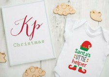 santas little helper BABY VEST
