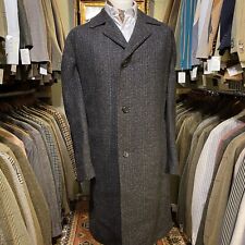 Vintage Mens 44R 46R Pea Coat Tweed Check Suit Jacket Blazer Harris Style Dhobi