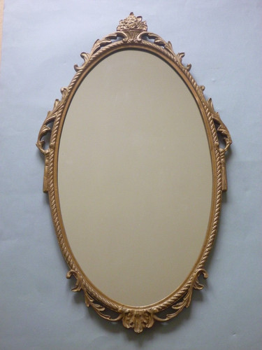 Vintage gold oval - oval, wall