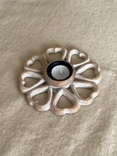 Wooden Heart Tealight Candle