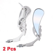 2pcs Silver Tone Skull