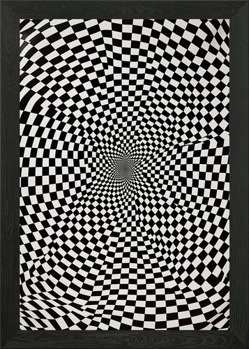 Optical illusion framed wall - optical,