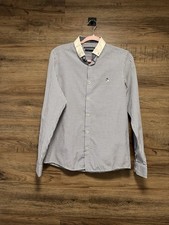 Men's The Spitalfields Shirt Co. Check Shirt with Bulldog Logo, Size Small