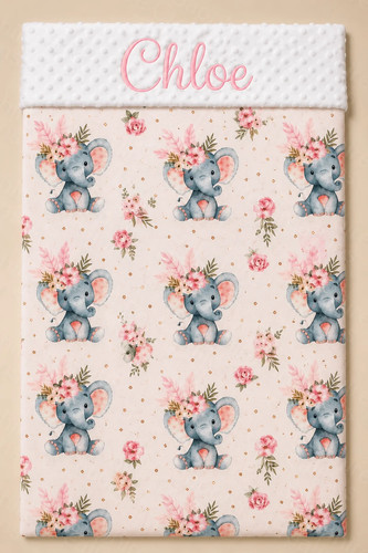 Elephant baby girls pink - elephant,