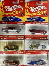 6 x HOT WHEELS CLASSICS SERIES 2 INC.'55 CHEVY,CHEVELLE,CAMARO +++ MINT CARS !!!