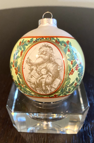 Vtg glass christmas ornament - glass,
