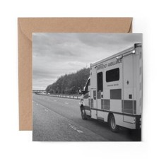 1 x Blank Greeting Card BW -