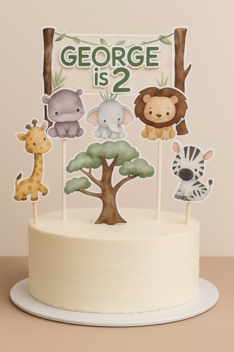 Personalised safari cake - safari,