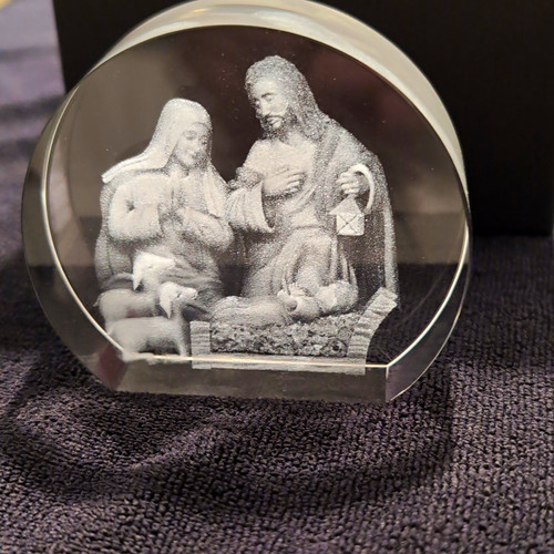 Clear glass holy nativity - clear,
