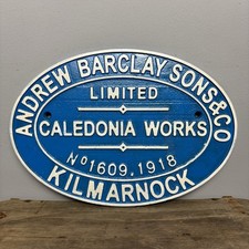 Cast Iron Andrew Barclay Sign