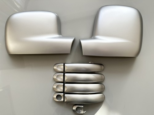 Silver wing mirror - silver, handle