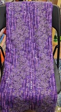 5 Yards French Lace Fabric Material With Sequins. Purple 
